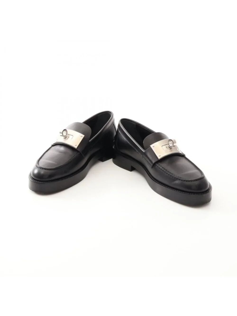 Hermes Loafers Hot Kelly Buckle Leather